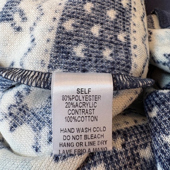 New Easel Sweatshirt Pullover Sweater Reindeer Upside Down Small Boho NWT - Picture 5 of 5